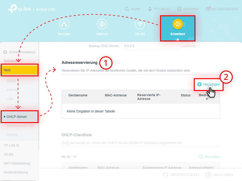 IP-Adresse hinzufügen